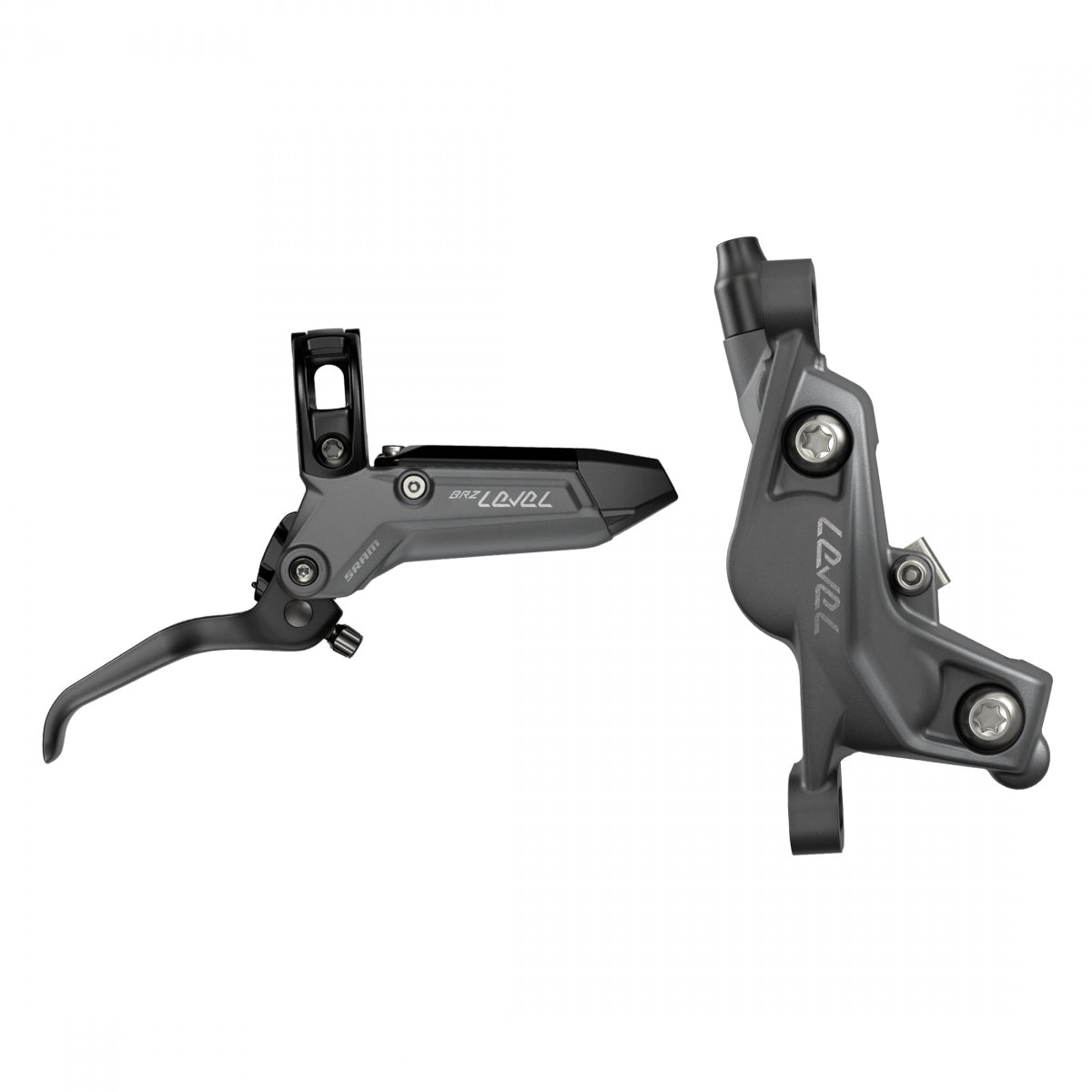 SRAM Level Bronze Stealth Disc Brake and Lever - Front, Post Mount, 4-Piston, Aluminum Lever, SS Hardware, Dark Polar, C1