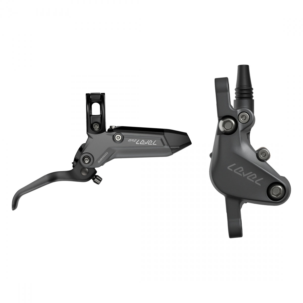 SRAM Level Bronze Stealth Disc Brake and Lever - Rear, Post Mount, 2-Piston, Aluminum Lever, SS Hardware, Dark Polar, C1