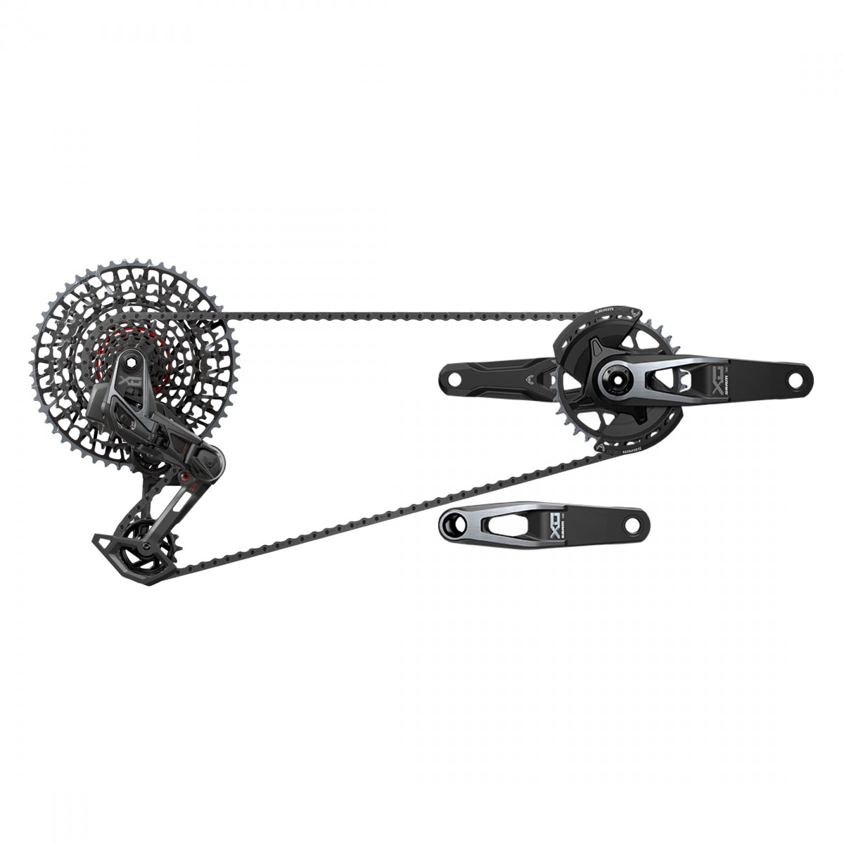 Group Kit Sram X0 Eagle T-Type V2 Axs Rd/Trigger-Shifter/Crank Dub 12S-175X32Dm/Chain/Cass 10-52 Bk