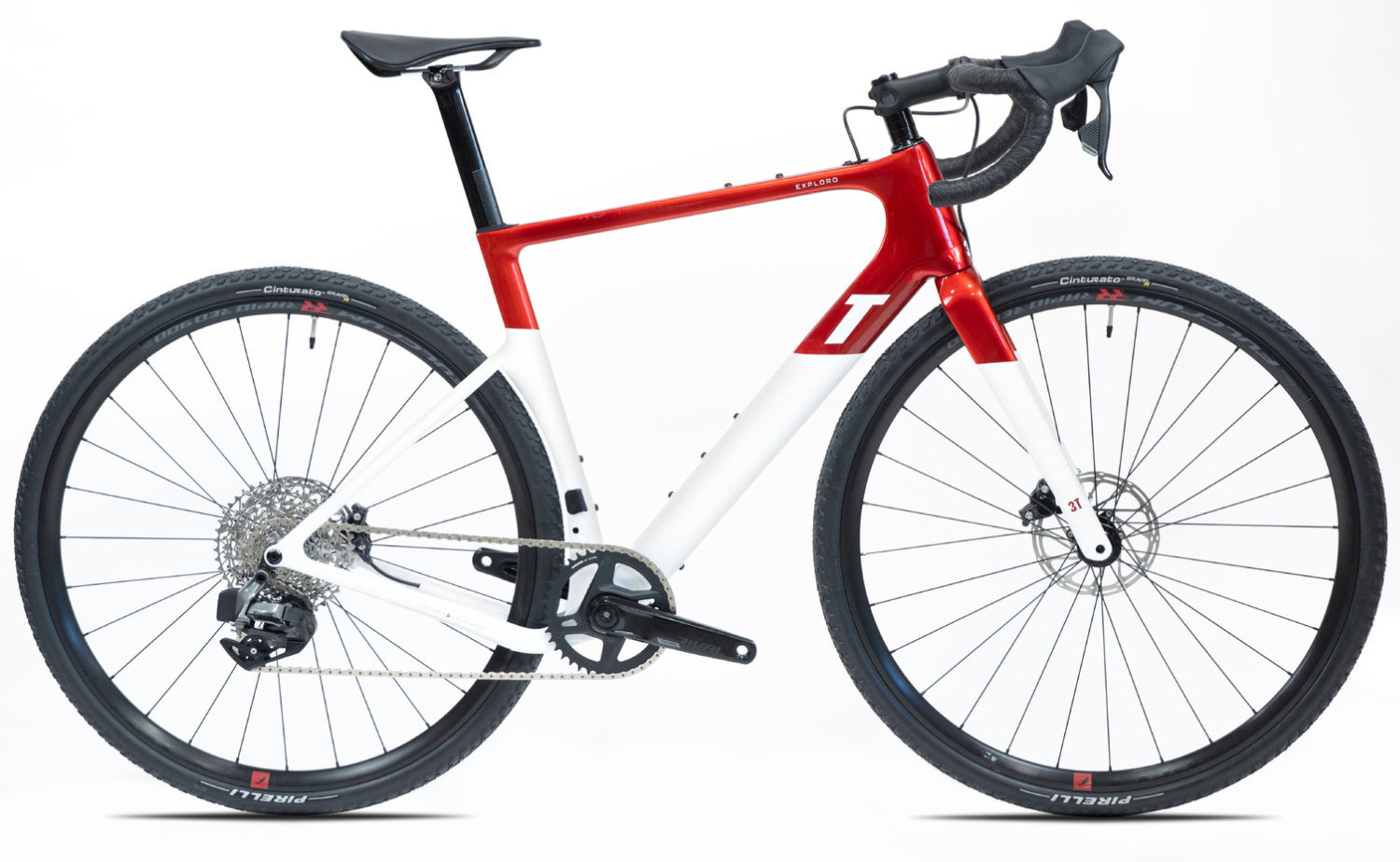 3T Exploro Racemax Carbon Gravel Bike SRAM Rival 1x12 Etap AXS groupse Velo Mine