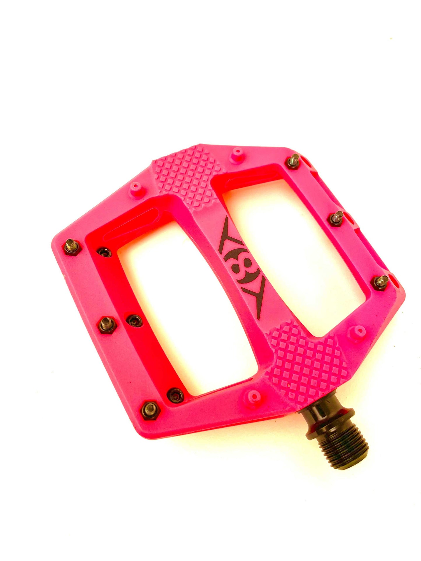 Platform Pedals Origin8 Strapd 9/16 Hot Pink