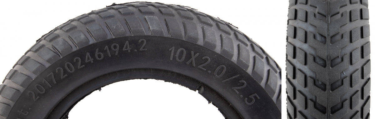 Tire Sunlt Utilit 10X2 Solid Flatfree Bk Wire