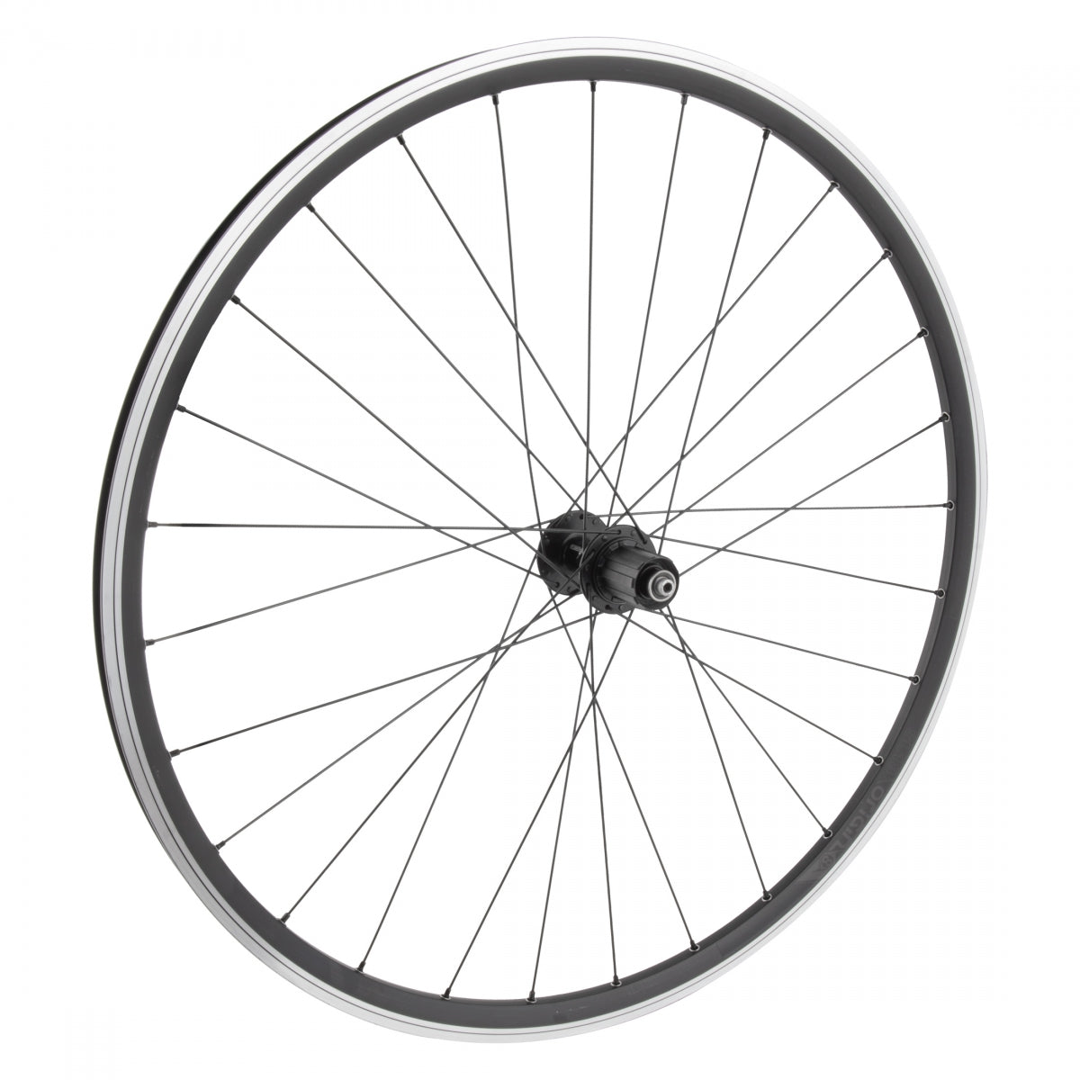 WheelMaster 700C OR8 SL18 Alloy Road Rear Bicycle Wheel, Black Double Wall Machined Sidewall Rim, 28 Spoke, 8-11 Speed Cassette, QR