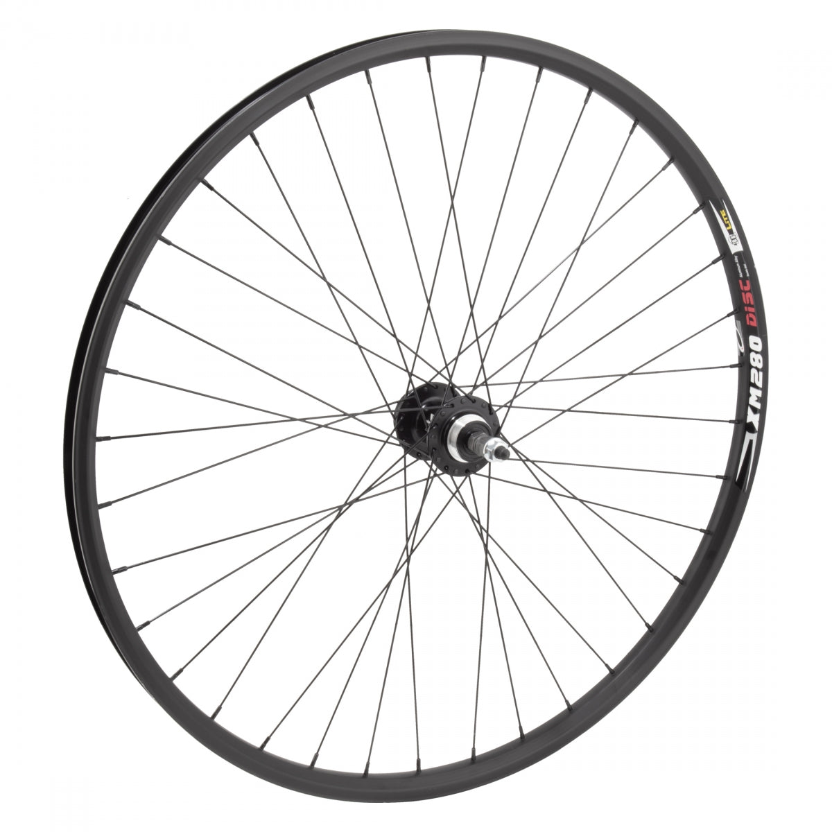 WheelMaster 29" Weinmann XM280 Disc Alloy Mountain Disc Rear Bicycle Wheel, Black Double Wall Rim, 36 Spoke, 5-7 Speed Cassette