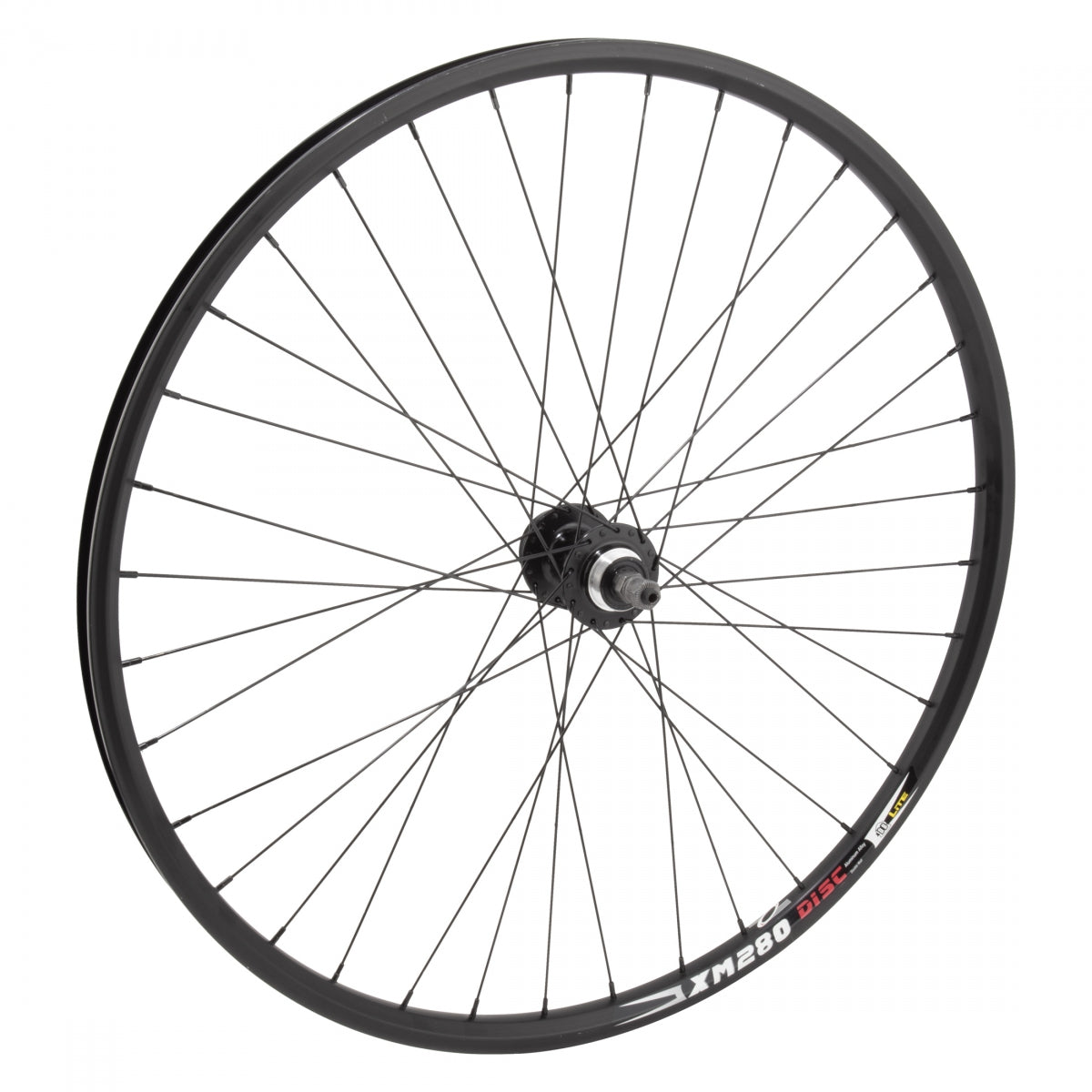 WheelMaster 29" Weinmann XM280 Disc Alloy Mountain Disc Rear Bicycle Wheel, Black Double Wall Rim, 36 Spoke, 5-7 Speed Cassette, QR