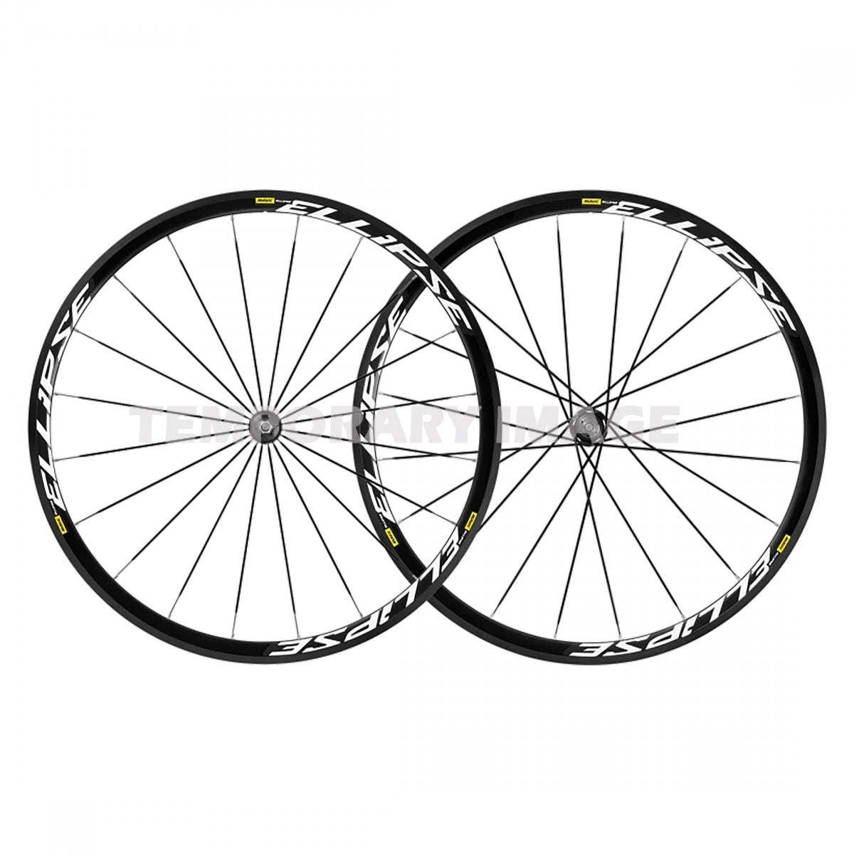Mavic 700C Ellipse Bicycle Wheelset, Black Double Wall Rim, 20