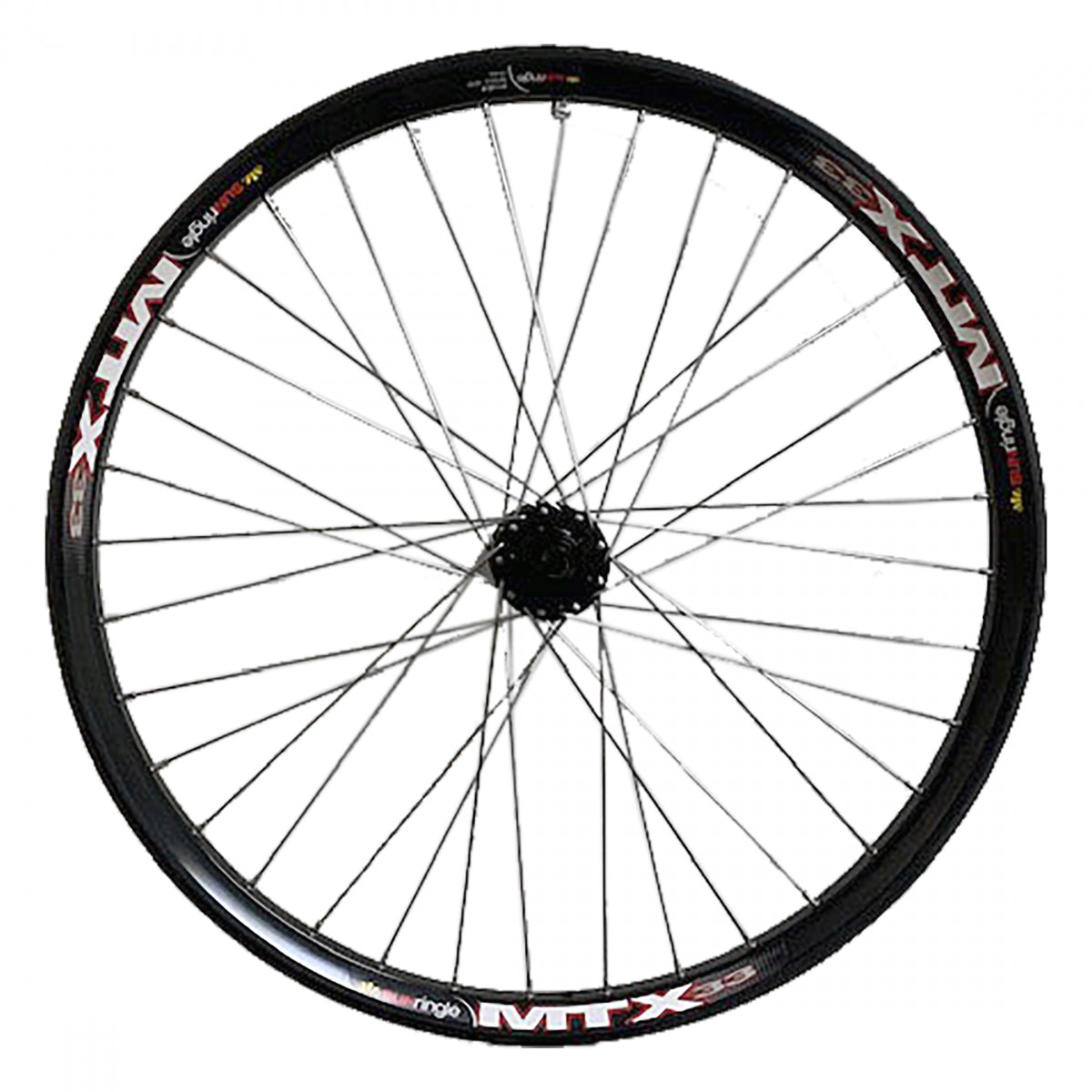 WheelMaster 26" Sun MTX-33 Alloy Freewheel Rear Bicycle Wheel, Black Double Wall Rim, 36 Spoke