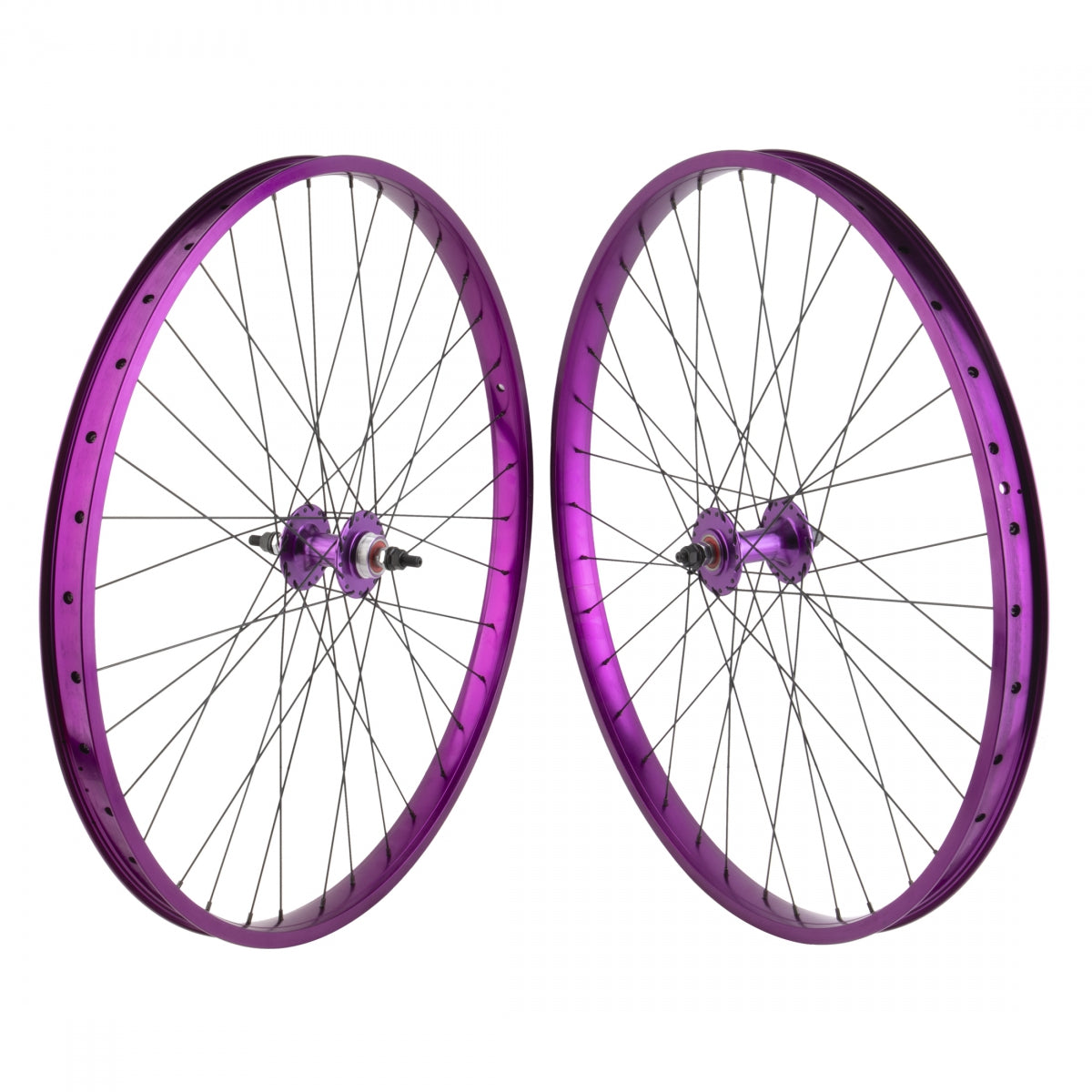 SE Bikes 29" Big Ripper J32S BMX Bicycle Wheelset, Black Double Wall Machined Sidewall Rim, 36 Spoke