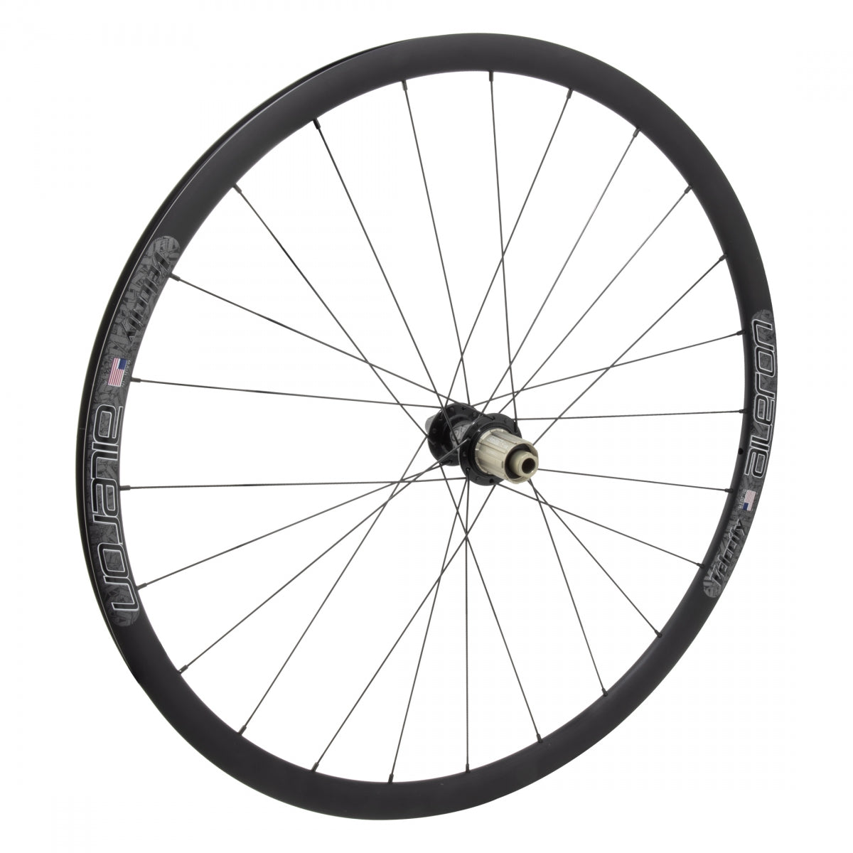 WheelMaster 700C Velocity Aileron Alloy Gravel Disc Rear Bicycle Wheel, Black Double Wall Rim, 24 Spoke