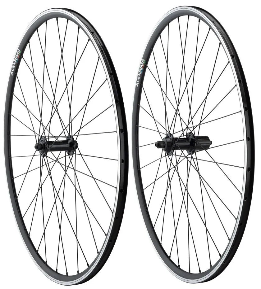 Alex DA22 Black Road Bike Wheels Wheelset 32h Shimano Hubs 8 11