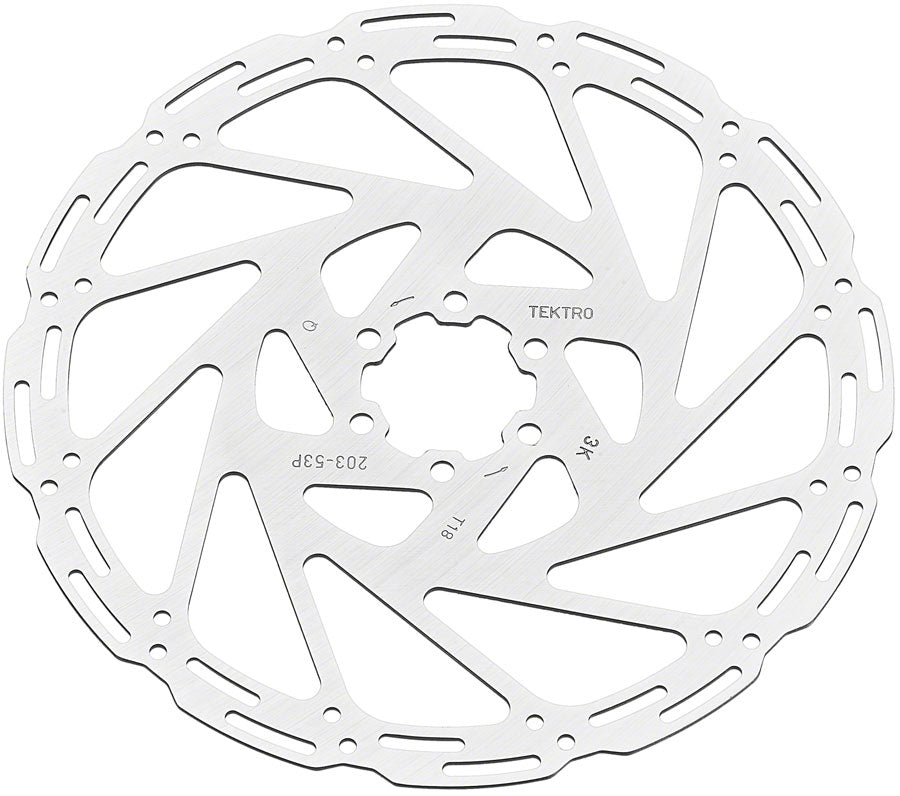 Tektro TR203-53 Disc Rotor - 203mm, 6-Bolt, 1.8mm Thickness, For 4-Piston Calipers