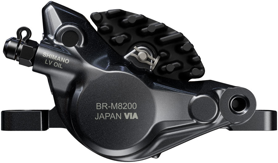 shimano-deore-xt-m8200-disc-brake-and-lever-left-front-post-mount-2-piston-caliper-sm-bh90-sbm-hose-fin-metal-pads-black