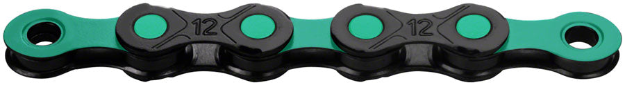 KMC DLC 12 Chain - 12-Speed, 126 Links, Black/Celeste