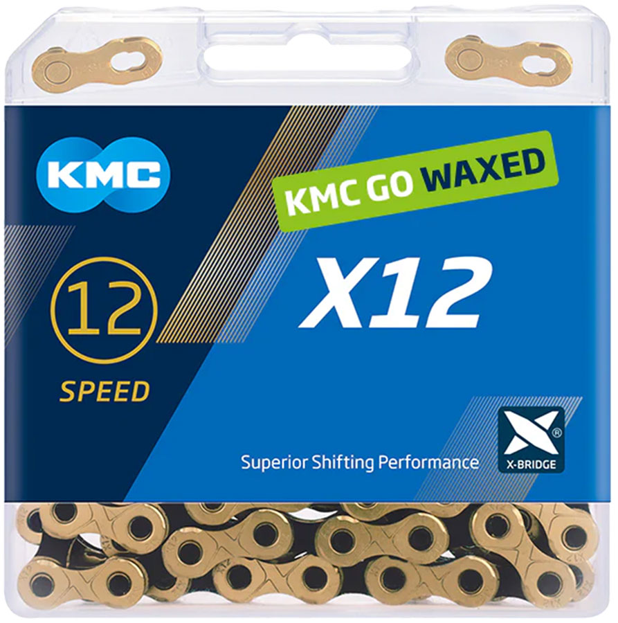 kmc-x12-waxed-chain-12-speed-126-links-ti-gold-black