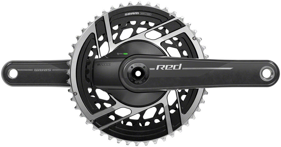 SRAM RED AXS Power Meter Crankset - 165mm, 2x 12-Speed, 48/35t, 8-Bolt Direct Mount, DUB Spindle Interface, Natural Carbon, E1