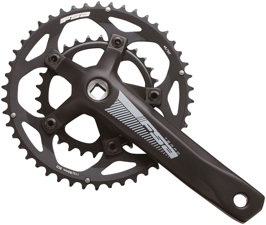 FSA Tempo Crankset, 50/34T, 175mm, JIS, N10