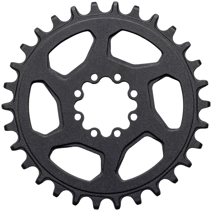 Samox Gold Direct Mount Chainring - 30t, 8-Bolt, 3mm Offset, Aluminum, Sandblast Anodized Black
