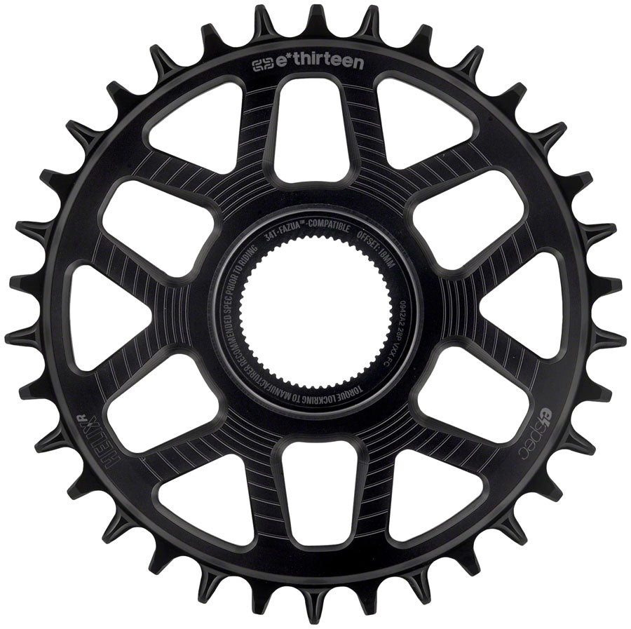 e*thirteen Helix Race e*spec Chainring - Fazua Ride 60 Direct Mount, 18mm Offset, 32T, 11/12 Speed, Black