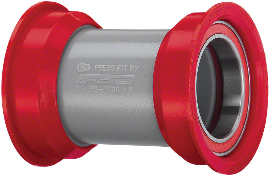 FSA Road Bottom Bracket, Ceramic Bearings, PressFit 30 Shell, BBright Frame Standard – Black