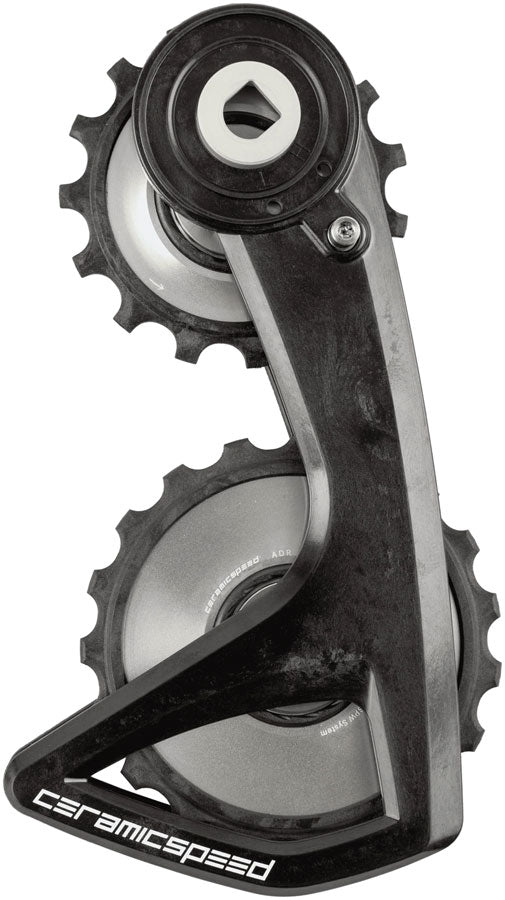 CeramicSpeed OSPW RS Alpha Pulley Wheel System for SRAM Red D1/E1 and Force D1 AXS - ALPHA Aluminum Pulley, Carbon Cage, Silver, v2