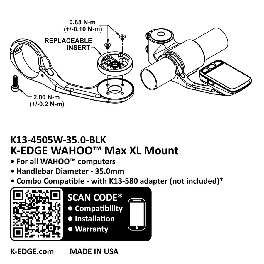 k-edge-wahoo-max-xl-computer-mount-35-0mm-black-anodize