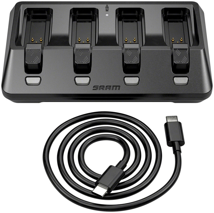 sram-axs-4-port-battery-charger-compatible-with-axs-batteries-used-on-sram-etap-and-rockshox-axs-components-battery-sold-separate