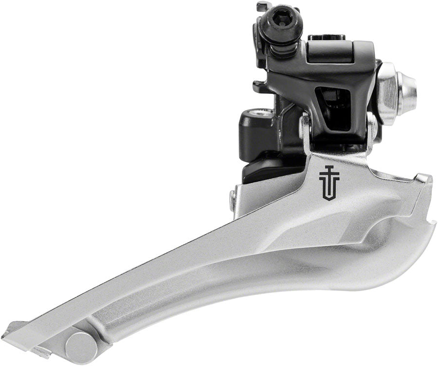microSHIFT Sword Black Front Derailleur - 9-Speed, Double, 46-52t Max Ring, Braze-On