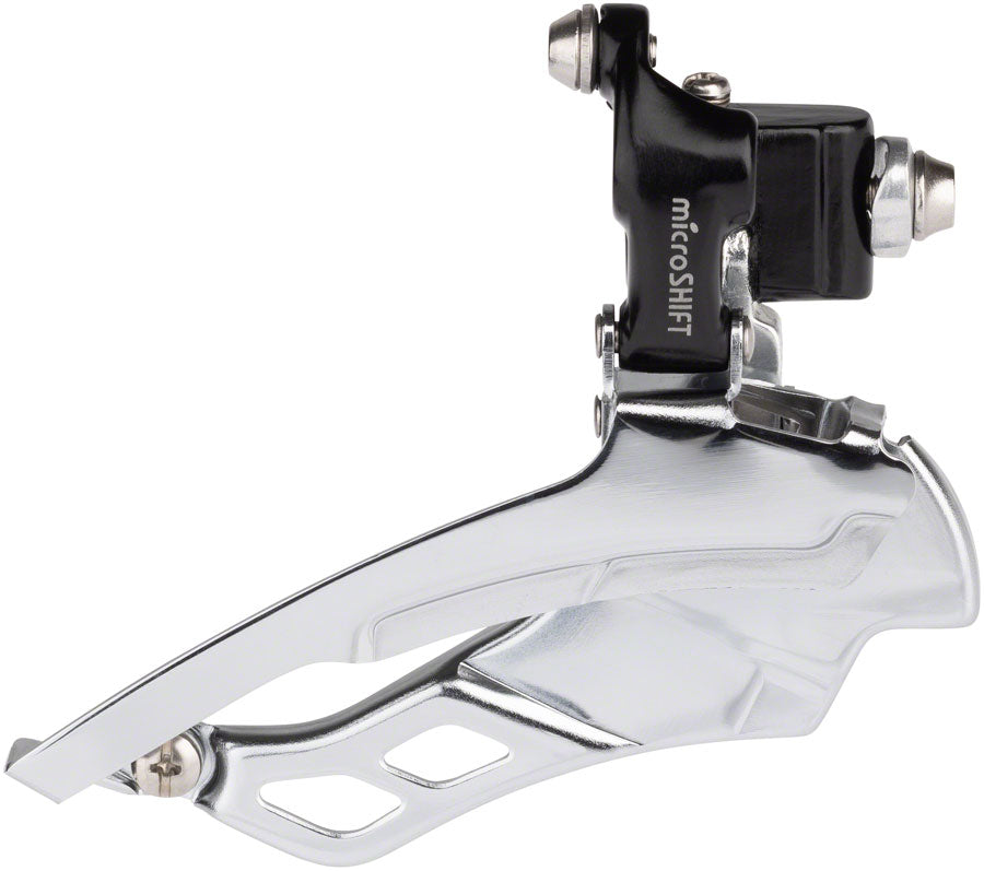 microSHIFT R10 Front Derailleur - 10-Speed Triple, 50/39/30t, Braze-On, Shimano Compatible, Black