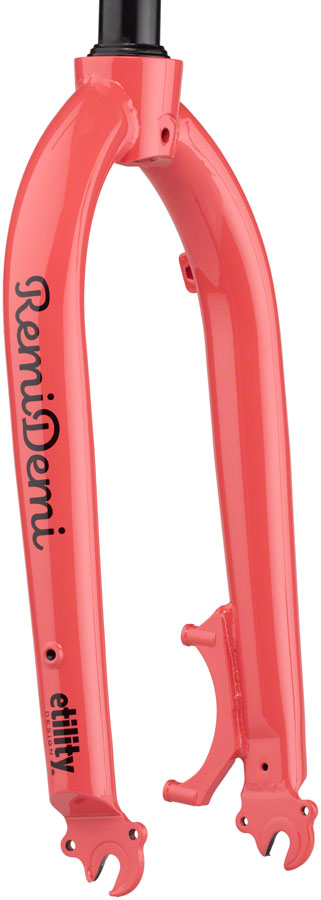 Benno RemiDemi Replacement Fork - Aluminum, Coral Pink, QR, 20", Post Mount, 22+