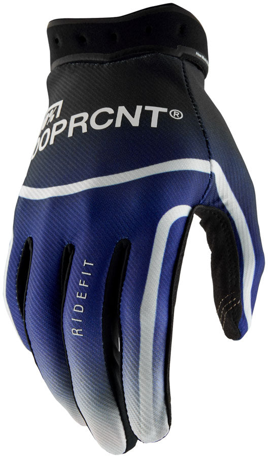 100% Ridefit Gloves - Blue, X-Large