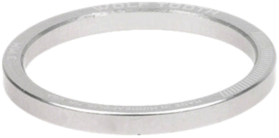 Wolf Tooth Precision Headset Spacer - 3mm, Raw Silver, 1 pc.