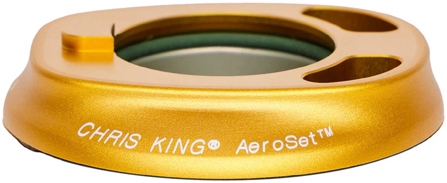 Chris King AeroSet 3 Headset Bearing Cap Assembly - For ENVE In-Route System, Matte Gold 50th Anniversary