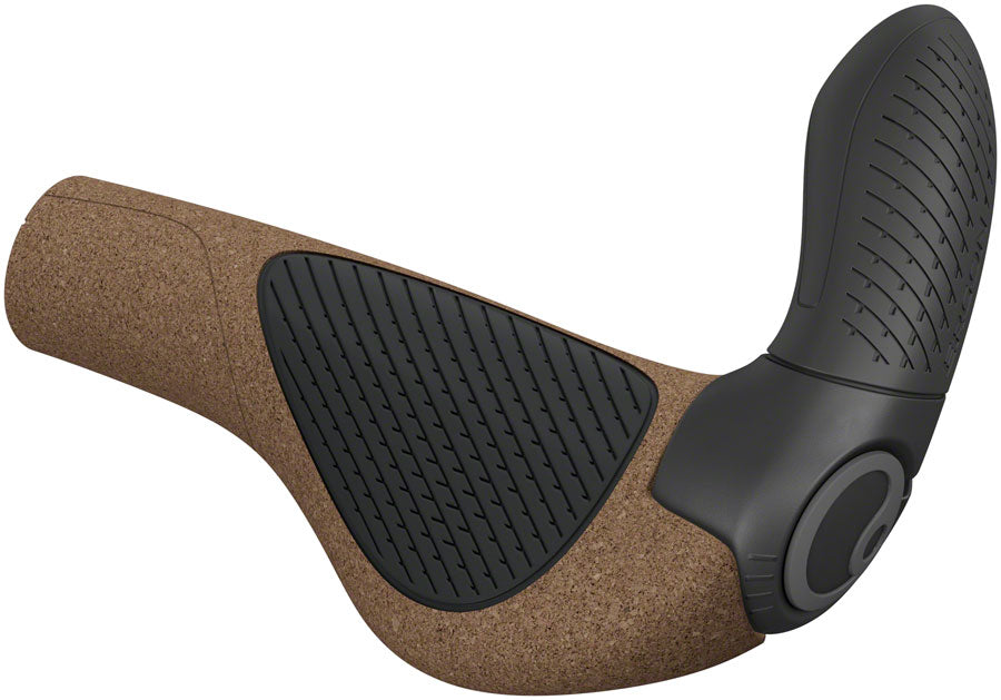 Ergon GP3 Evo BioKork Grips - Lock-On, Small, Black/Tan