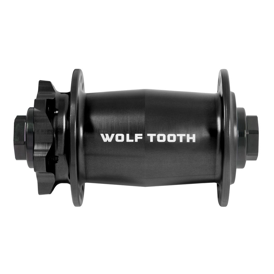 Wolf Tooth Mountain Front Hub - 15 x 110mm, 6-Bolt, Black, J-Bend, 28H