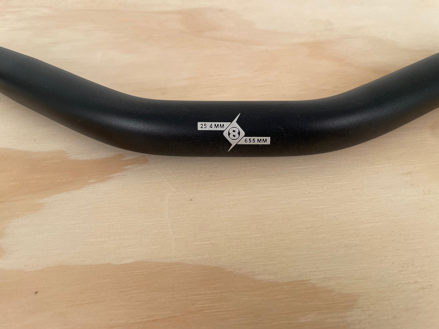 Origin8 Handlebar MTB Black Alloy Space Bar Off-Road 2, 655 wide, 30d sweep, 20d rise 25.4mm