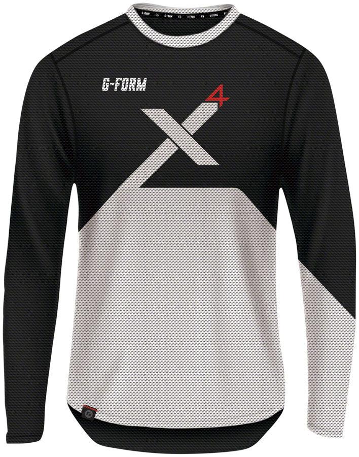 G-Form Pro-X4 Long Sleeve Bike Jersey - Black/White, Small