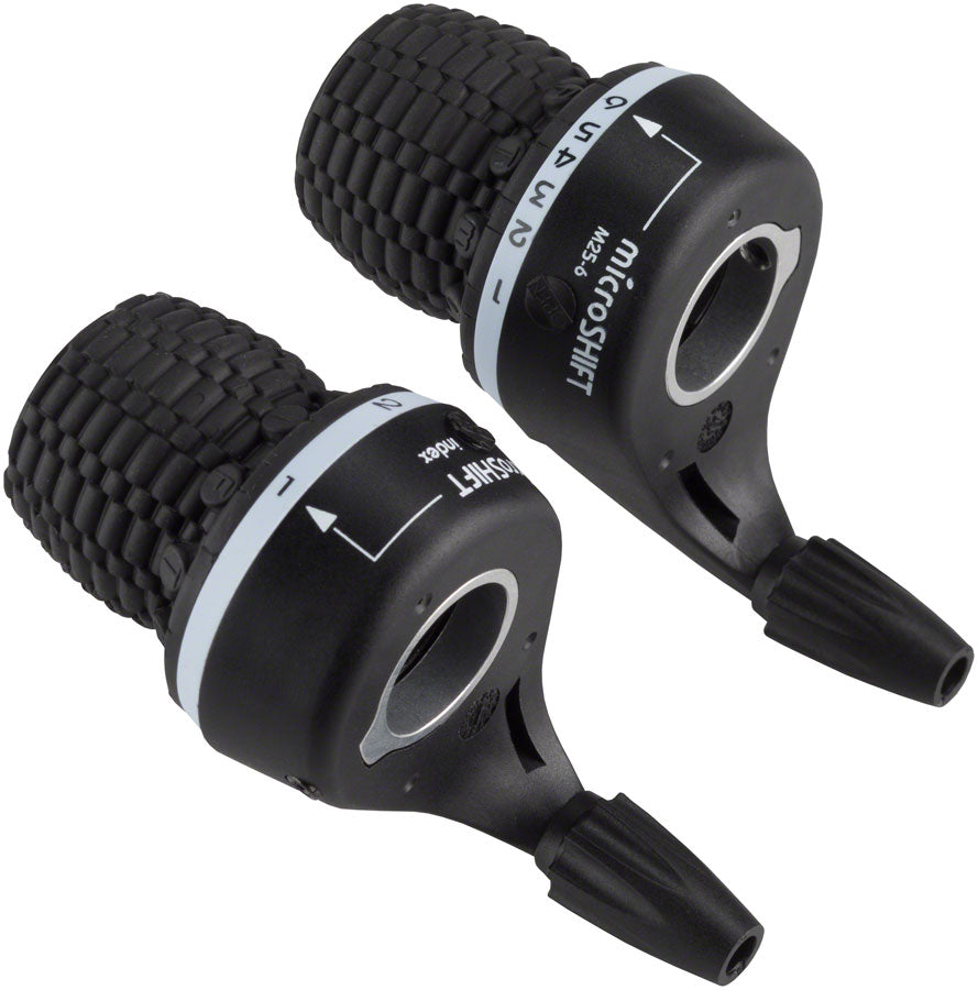 microSHIFT MS25-6 Twist Shifter Set, 6-Speed, Triple, Shimano Compatible