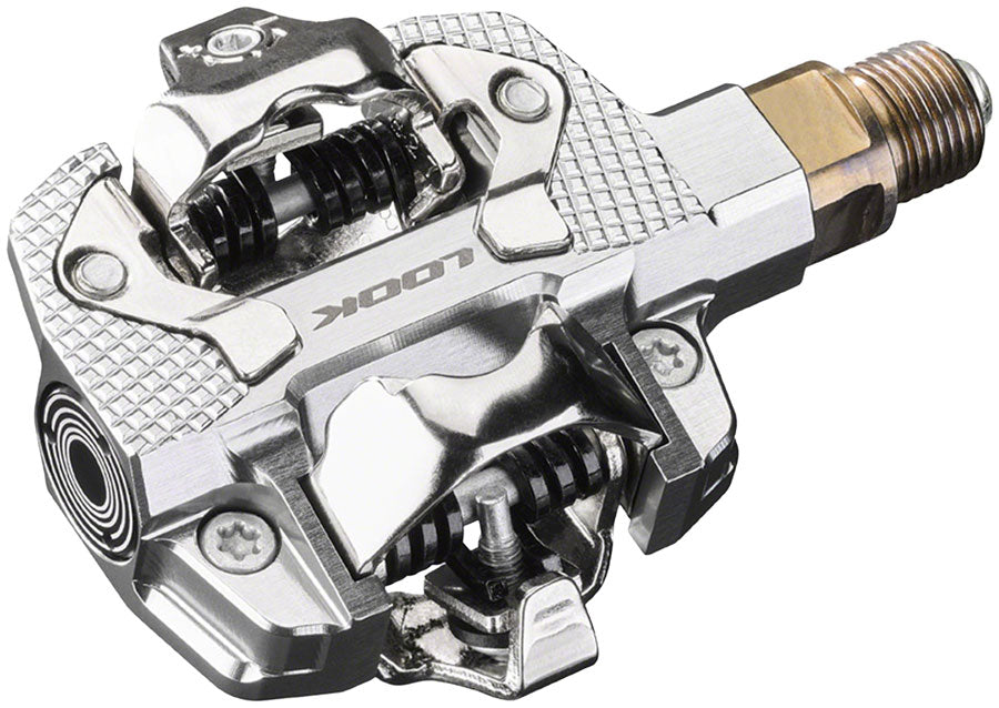 LOOK X-TRACK Single Power Pedals - Dual Sided Clipless, Chromoly, 9/16", Silver
