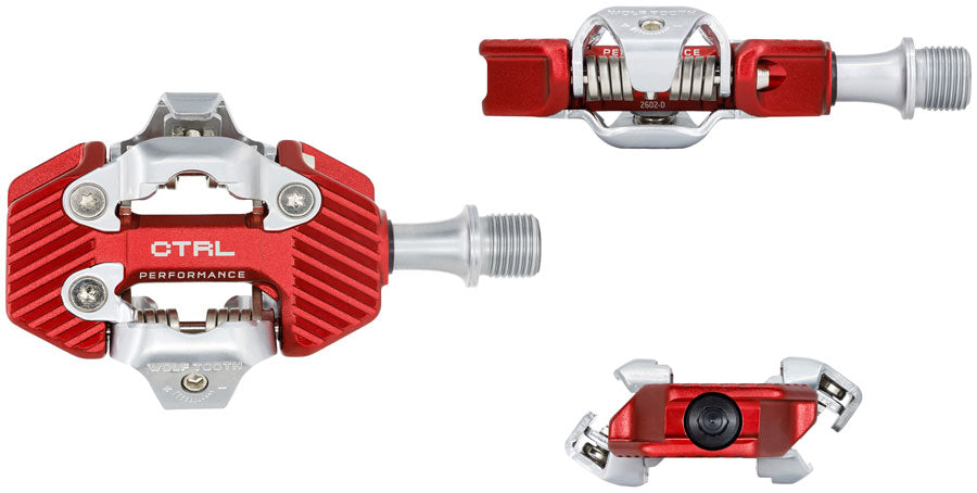 wolf-tooth-ctrl-trail-performance-clipless-pedals-dual-sided-clipless-alloy-9-16-red-pair-shimano-spd
