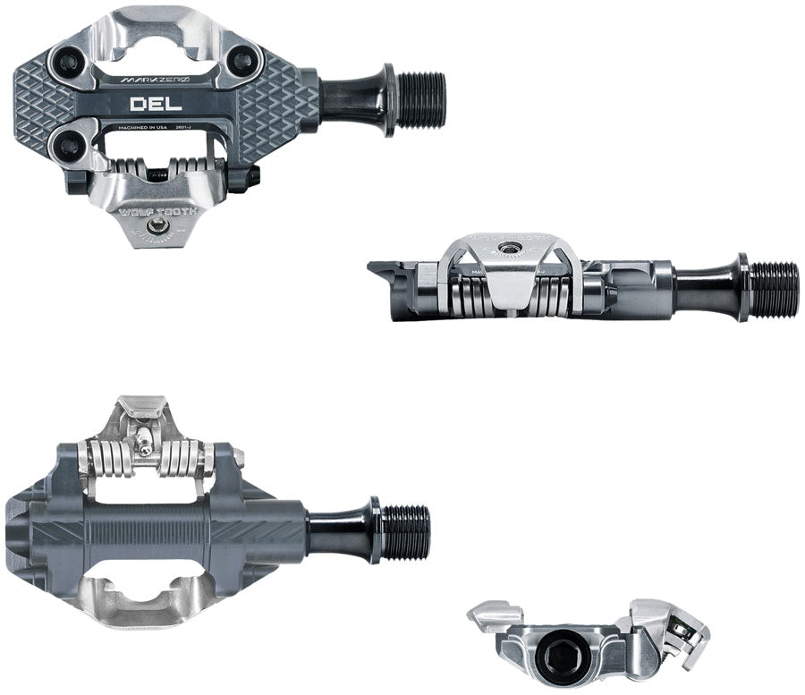 wolf-tooth-mk0-del-gravel-race-clipless-pedals-single-sided-clipless-alloy-9-16-shadow-gray-pair-shimano-spd