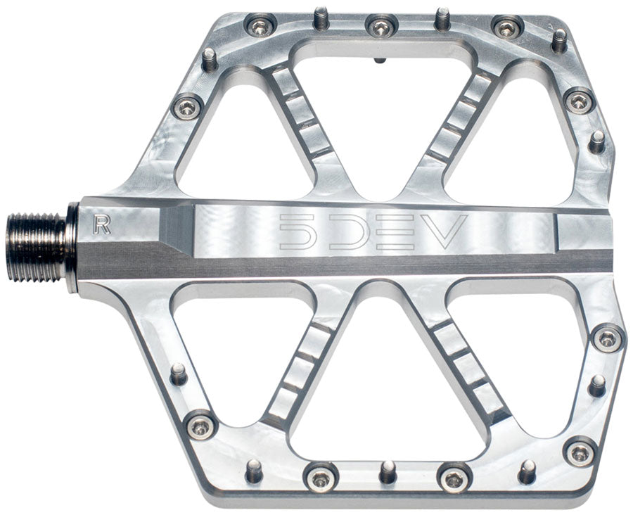5DEV Jumpline Pedals - Platform, Aluminum, 9/16", Raw