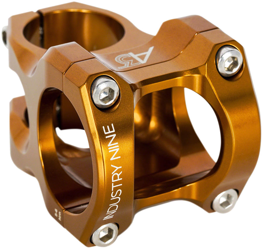 Industry Nine A318 Stem - 50mm, 31.8mm Clamp, +/-4.4, 1 1/8", Aluminum, Bronze