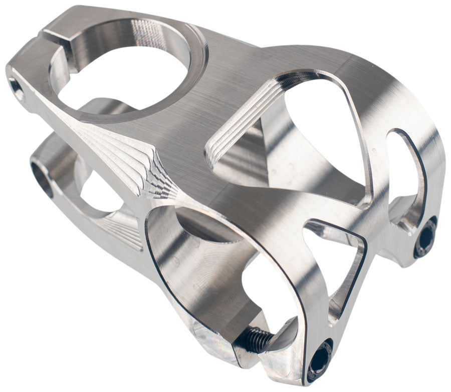 5DEV Titanium 2-Bolt Stem - 40mm, 35mm Clamp (31.8 w/Included Shims), 0 Degree, 1-1/8", Raw Ti