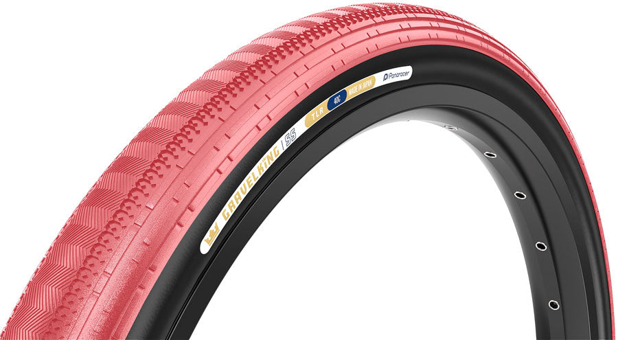 Panaracer GravelKing SS Tire - 700 x 45, Tubeless, Folding, Sakura/Black