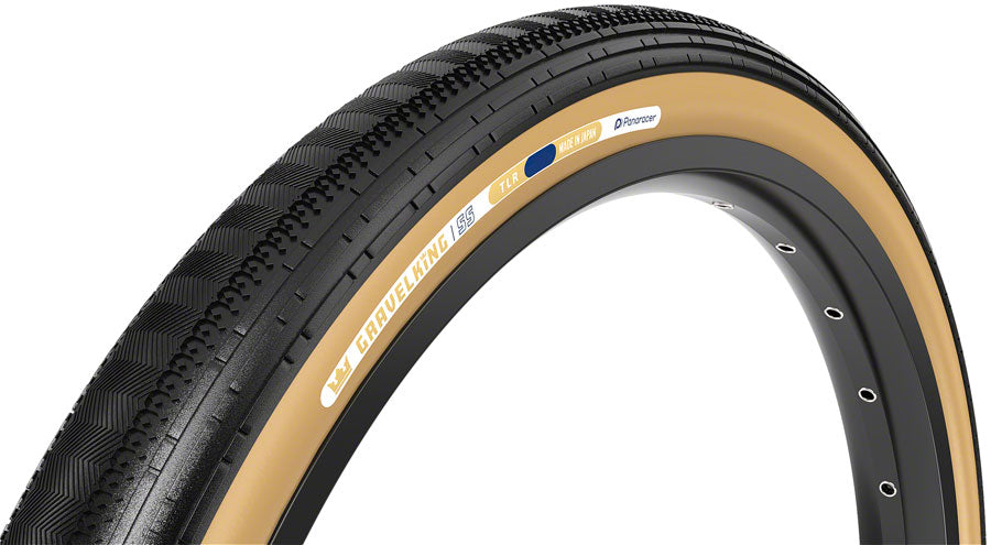 Panaracer GravelKing SS Tire - 700 x 35, Tubeless, Folding, Black/Brown