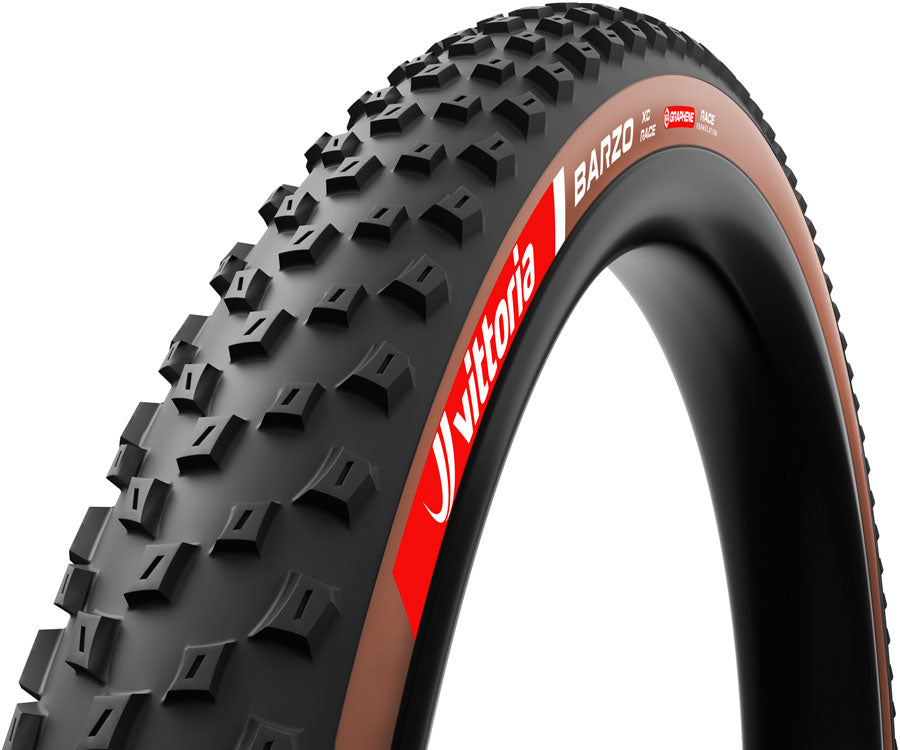 Vittoria Barzo XC Race Tire - 29 x 2.40, Tubeless, Folding, Black/Brown, Race Graphene + Silica