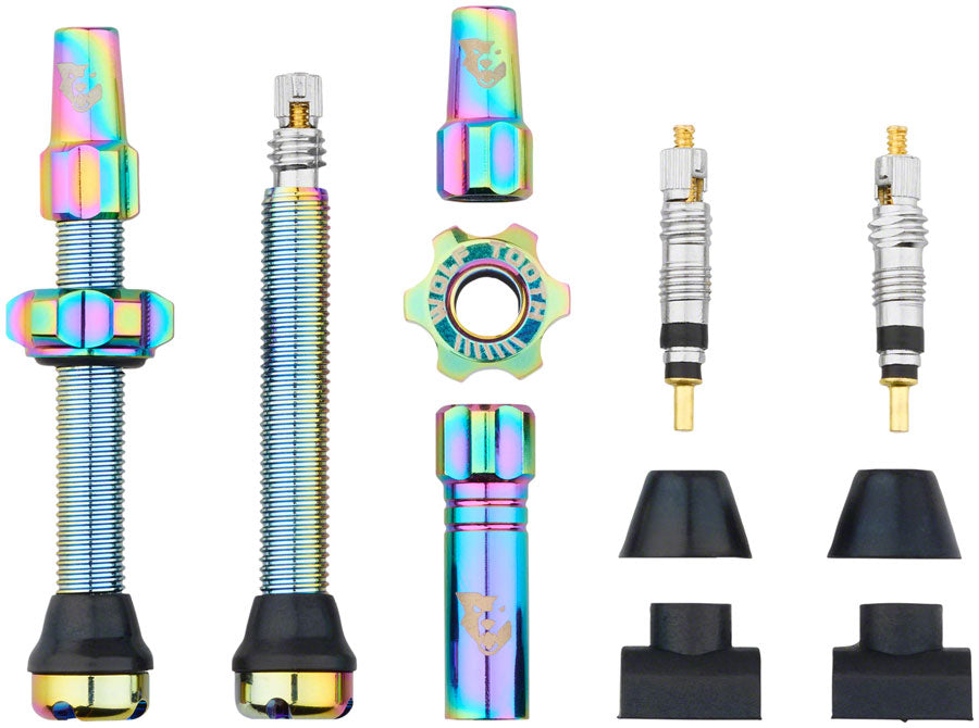 Wolf Tooth Tubeless Valve Stem Kit - 44 mm, Rainbow