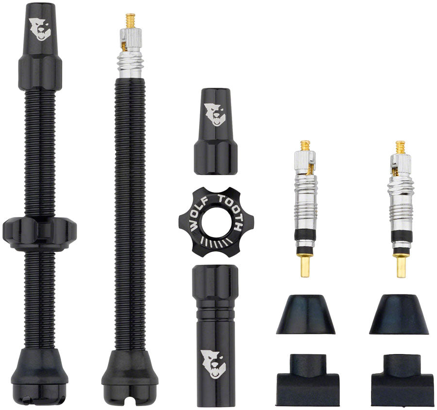 Wolf Tooth Tubeless Valve Stem Kit - 60 mm, Black