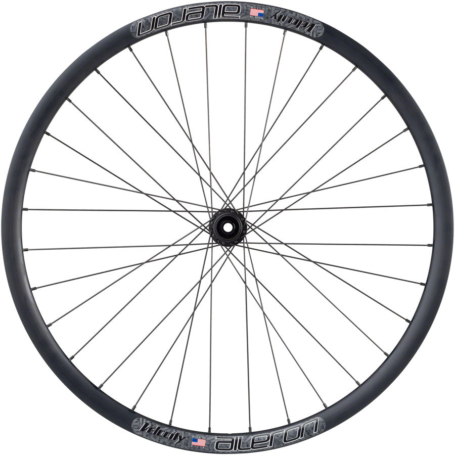 Velocity Aileron Road Disc Gravel Bike Rear Wheel - 700c QR x 135mm, Center-Lock, Shimano 8-11sp (10sp road cass), Black