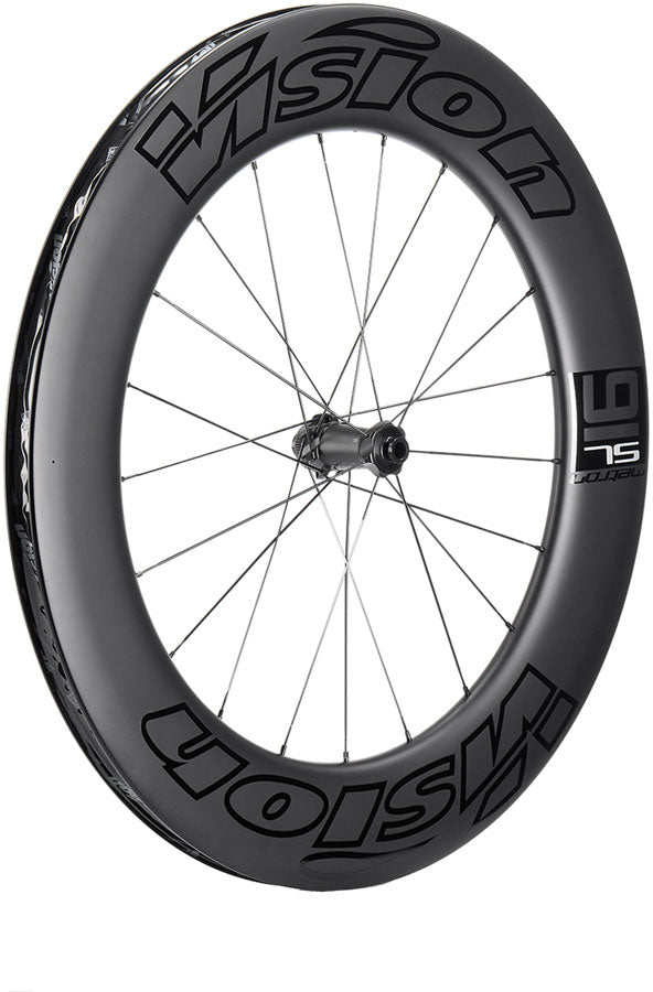 Vision Metron 91 TL Front Wheel, Tubeless 700c, 21H Spoke Count, Disc Brake, Center Lock Rotor Mount – Black